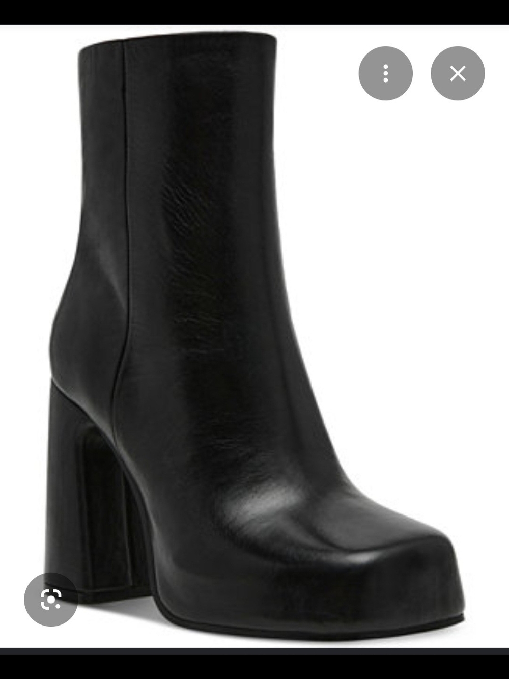 Steve Madden Cami Booties Black Platform Block Heel Ankle Boots